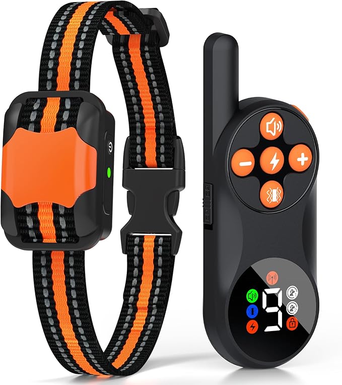 Dog Shock Collar - Dog Training Collar with Remote 1000Ft,Shock Collar for Large Medium Small Dogs 8-120lbs,Pet Collar with Beep,Vibration,Static Stimulation