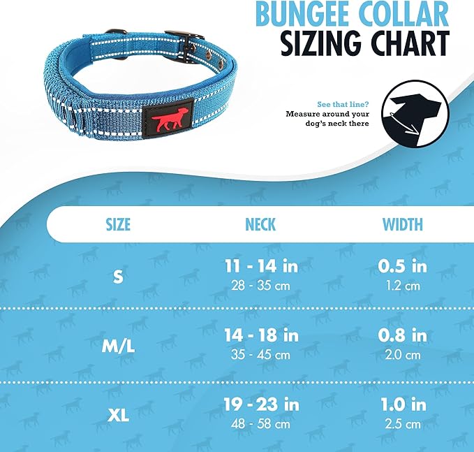 Tuff Pupper Heavy Duty Dog Collar with Handle | Ballistic Nylon Heavy Duty Collar | Padded Reflective Dog Collar with Adjustable Stainless Steel Hardware | Convenient Sizing for All Breeds