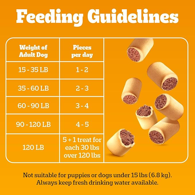 Pedigree Dry Dog Treats MarroBone Real Beef Flavor, 1.5 lb. Bag (Pack of 8)