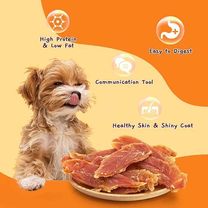Jungle Calling Dog Treats Chicken Jerky Training Treats, Slow Roasted Snacks for Medium and Large Dogs Chewy Treats 10.6 Ounce (Chicken Jerky)