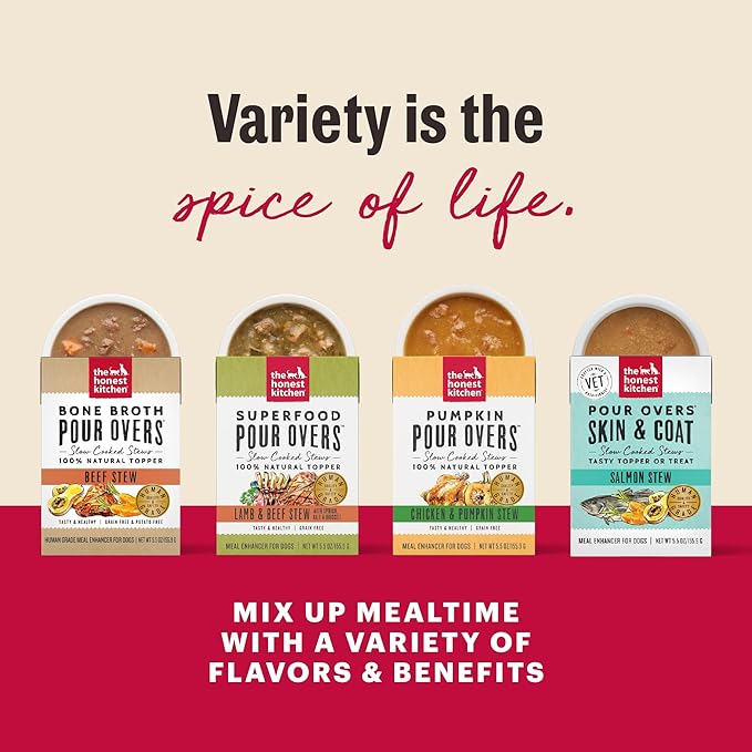 The Honest Kitchen Meal Booster: 99% Beef Dog Food Topper, 5.5 oz (Pack of 12)