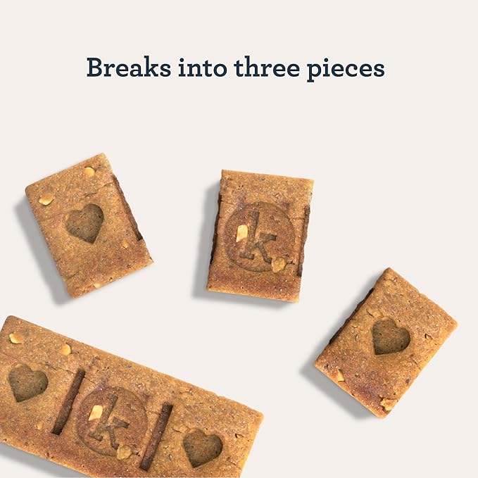 Kradle Bliss Bars - All-Natural Calming Peanut Butter Bars with GABA & L-Theanine for Happy, Relaxed Dogs - 6 Count