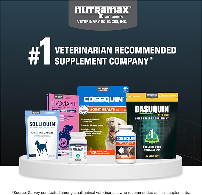 Nutramax Laboratories Dasuquin Joint Health Supplement for Small to Medium Dogs - With Glucosamine, Chondroitin, ASU, Boswellia Serrata Extract, Green Tea Extract, 84 Soft Chews