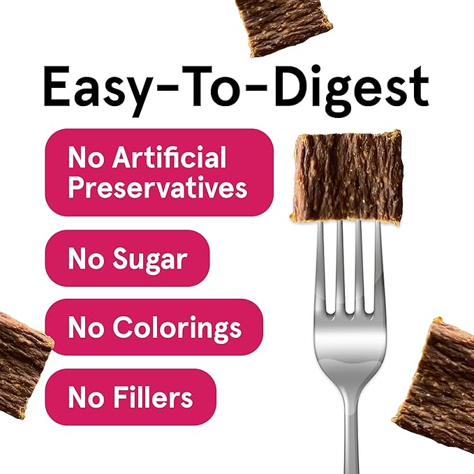 Real Meat Dog Treats - Three 12oz Bag of Bite-Sized Air-Dried Lamb & Venison Jerky for Dogs - Grain-Free Jerky Dog Treats with 95% All-Natural, Free-Range, Grass Fed Lamb & Venison