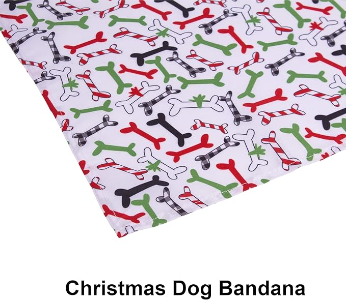 ADOGGYGO 4 Pack Dog Bandana Christmas Pet Scarf Triangle Bibs Kerchief Set Pet Christmas Costume Accessories Decoration for Large and X-Large Dogs (X-Large)