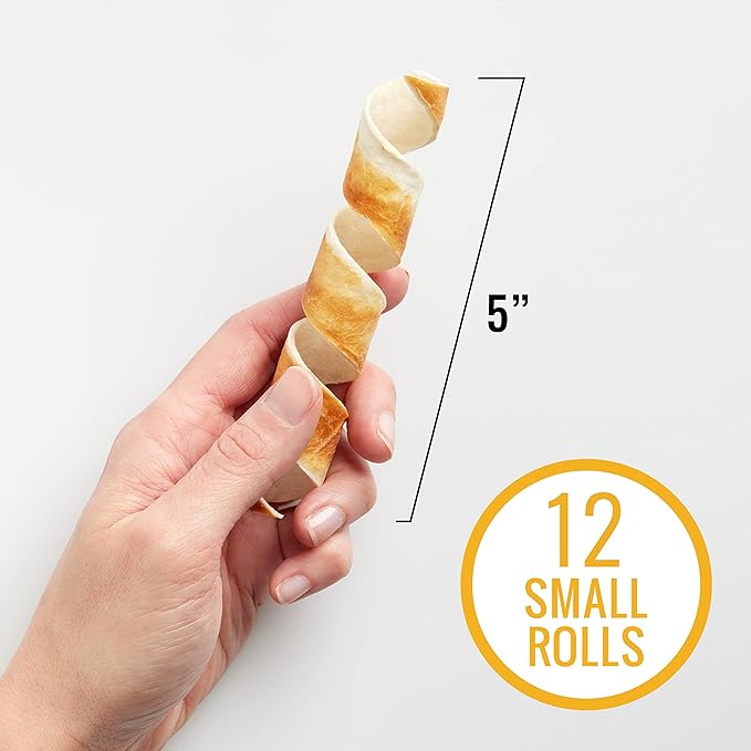 Good ‘n’ Fit Spirals Made with Real Chicken, 12 Count, Treat Your Dog to Long-Lasting and Highly Digestible Rawhide Chews