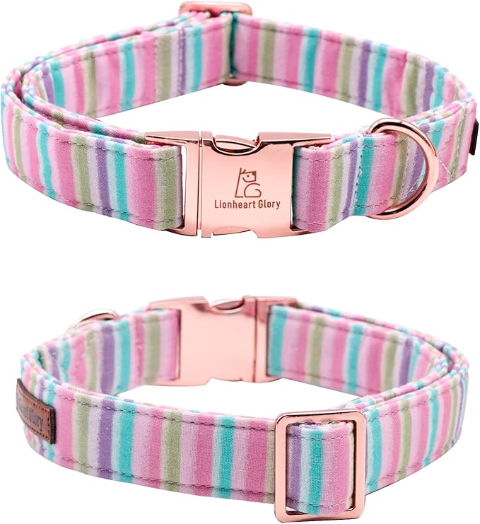 Lionheart glory Easter Dog Collar, Dog Collar with Bow, Pet Collar Adjustable Collar for Dog Bowtie Collars for Large Dogs