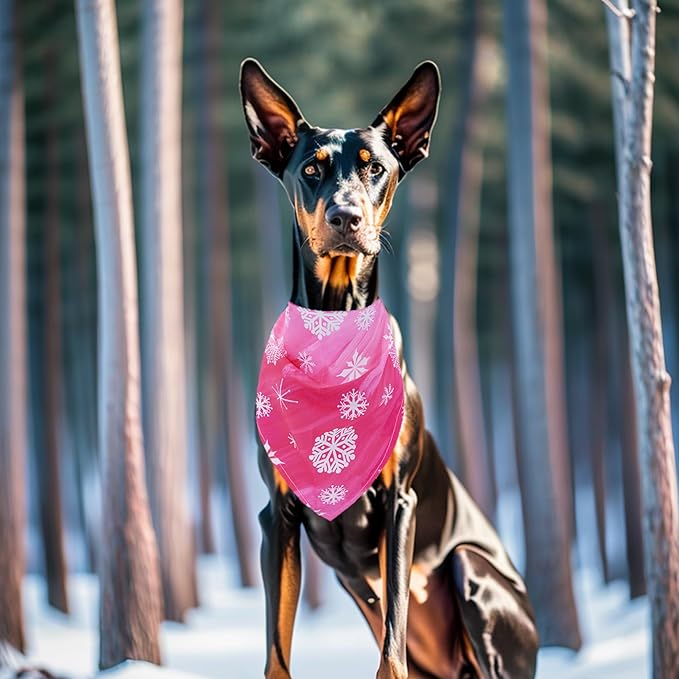 30 Pack Winter Dog Bandanas Bulk for Large Dogs Breed 33 Inch XL Dog Bandanas Adjustable Snow Scarves Grooming L