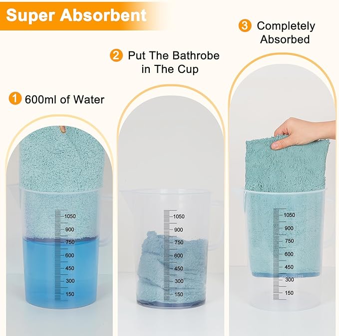 Dog Bathrobe Super Absorbent Dog Towels for Drying Dogs Large Quick Drying Puppy Robes for After Bath Soft Puppy Towel Adjustable Dry Coat to Keep Warm(S-XXL)