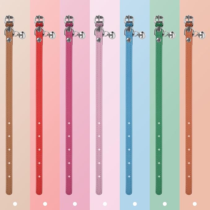 XXS Dog Collar for Teacup Adjustable Teacup Dog Collar for Small Medium Large Dogs 3/8 inch Width (Khaki, XXS)