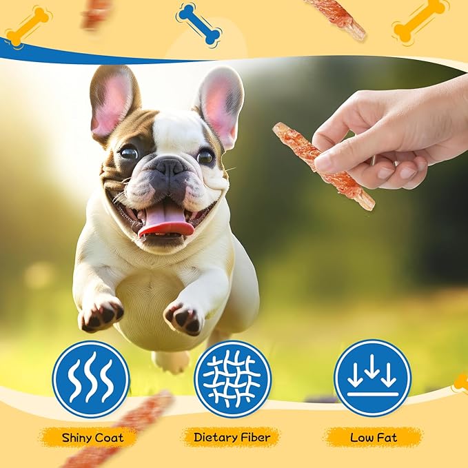 Dog Treats, Chicken Wrapped Oat Biscuits Stick, Dog Chews for Training w/Glucosamine Chondroitin, Rawhide Free