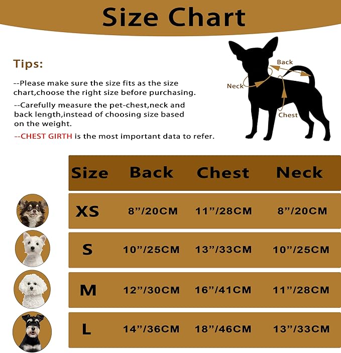 Small Dog Sweaters Dog Sweaters for Small Dogs Winter Dog Clothes for Chihuahua Warm Puppy Sweaters Cute Pet Clothes Turtleneck Doggie Outfit Thanksgiving Dog Sweater Girl Male (Khaki, S)