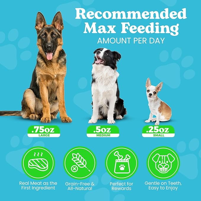 Wild Meadow Farms - Classic Venison Bites, Soft Jerky Treats for Dogs, Grain-Free & All-Natural, Ideal for Training, Portioning, and High-Value Rewards for All Breeds & Ages - 3.5 Ounce Pouch