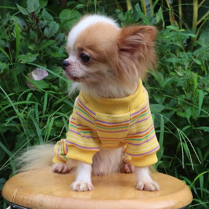 LOPHIPETS Dog Pajama Onesie for Small Bichon Clothes Apparel-Yellow/XL