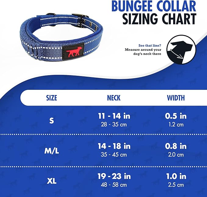 Tuff Pupper Heavy Duty Dog Collar with Handle | Ballistic Nylon Heavy Duty Collar | Padded Reflective Dog Collar with Adjustable Stainless Steel Hardware | Convenient Sizing for All Breeds