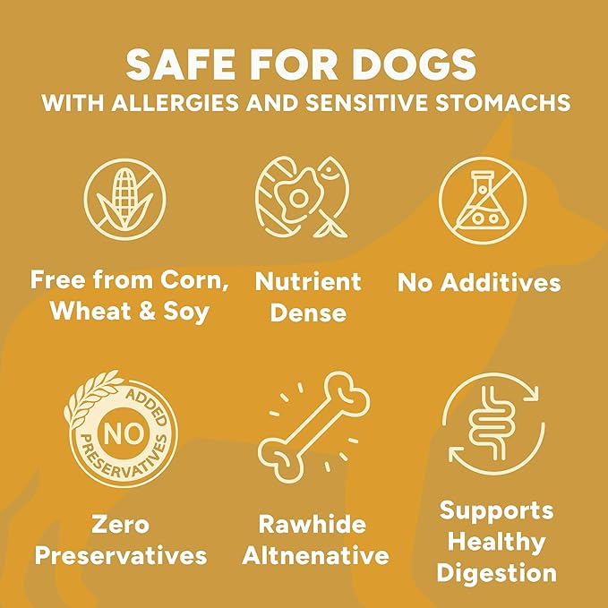 Gaines Family Farmstead Cheese Drizzled Sweet Potato Dog Bones - 8 oz Grain-Free, All-Natural Dog Treats for Digestion, Skin, Energy & Immunity – Limited Ingredient, Made in USA