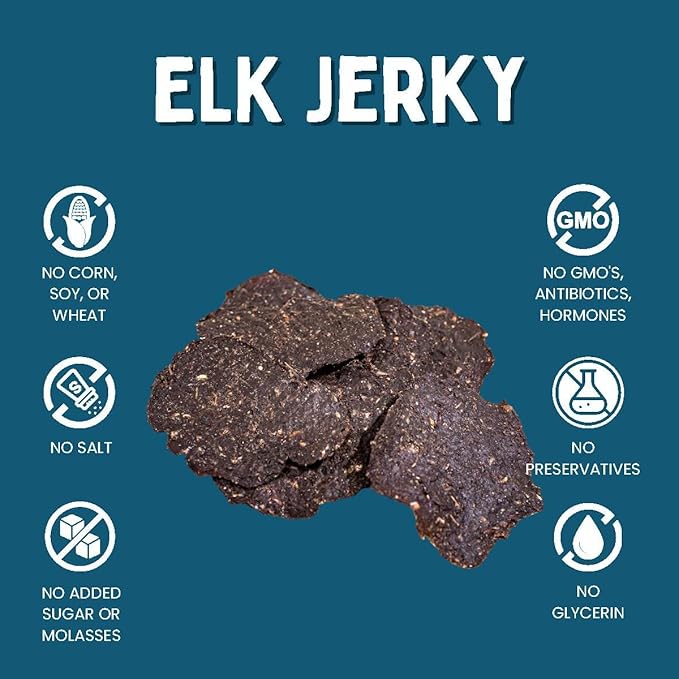 Winnie Lou Organic Elk Jerky Dog Treats - USA Made, Human Grade, All Natural, Healthy 2 Pack