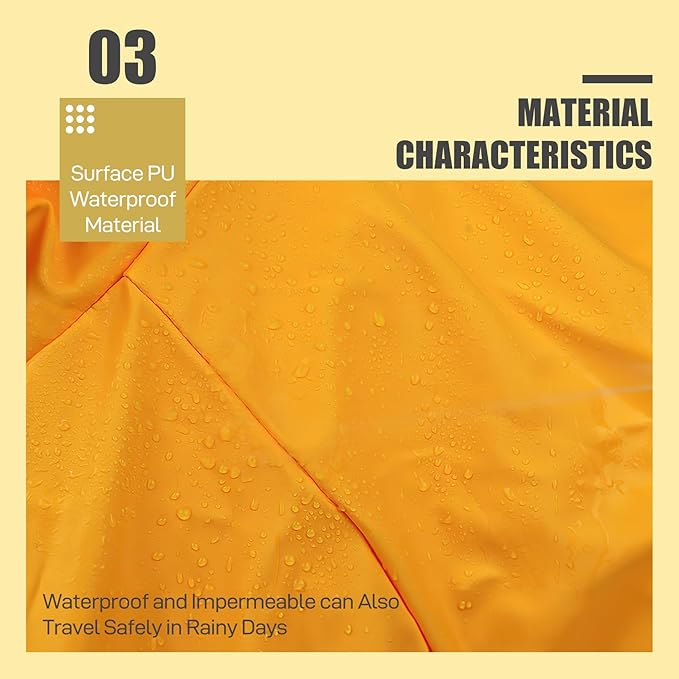 Large Dog Raincoat with Adjustable Hood & Full Coverage - Waterproof & Reflective