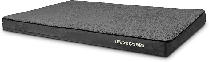 The Dog’s Bed Orthopedic Memory Foam Jumbo Dog Bed, XXXL Grey Plush 64x44, Pain Relief for Arthritis, Hip & Elbow Dysplasia, Post Surgery, Lameness, Supportive, Waterproof Washable Cover