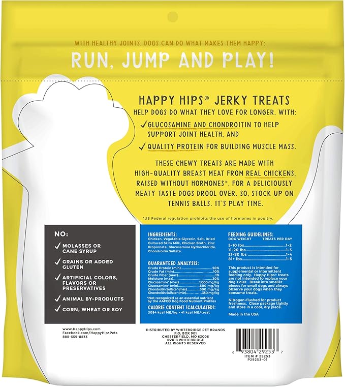 Chicken Jerky, Grain Free Dog Treats with Glucosamine & Chondroitin, Made in USA, 24 oz, 29253, 1.5 Pound (Pack of 2)