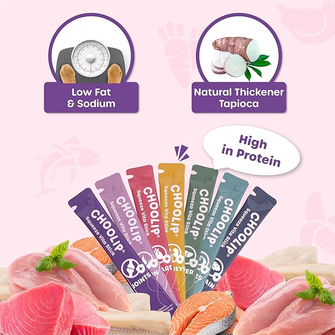 Squeeze Vita Stick Lickable Treats for Dogs & Cats. 49 Variety Support Sticks with Essential multivitamins. Soft and Tasty Paste for All Life Stages