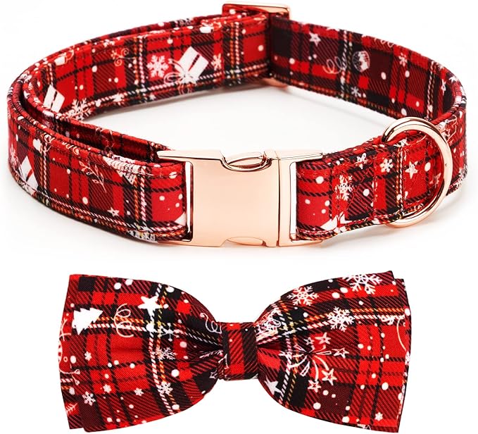 Adjustable Bow Tie Dog Collar Printed Cute Patterns Spring Summer Soft Pet Collars for Small Medium Large Dogs