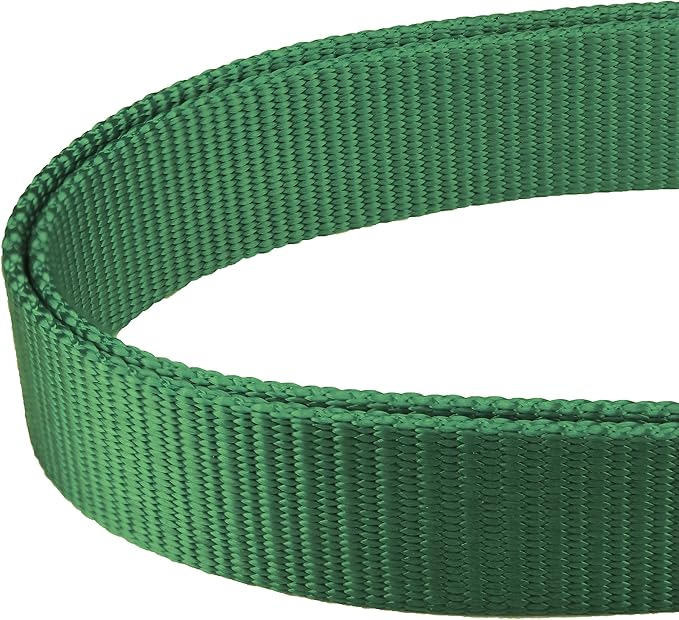 Mikivery Martingale Dog Collar Nylon Adjustable and Safety Training Colourful Comfortable Metal Buckle Pet Collars for Small Medium and Large Dogs(Dark Green,L)