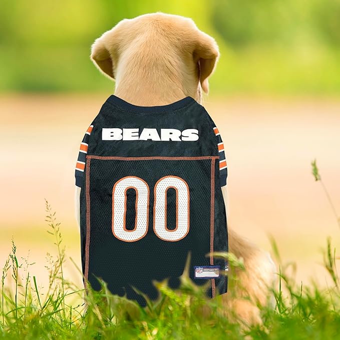Pets First NFL Chicago Bears Dog Jersey - Size 3X-Large. Licensed Football Jersey Costume