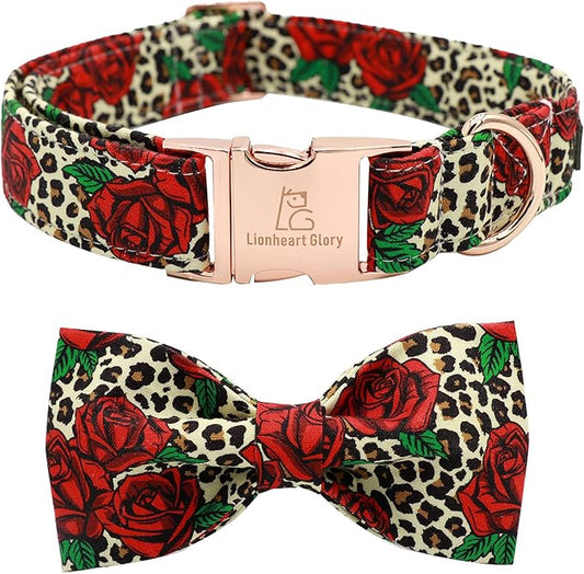 Lionheart glory Premium Dog Collars, Bowtie Dog Collar, Adjustable Heavy Duty Dog Collar with Bow for X-Small Dogs