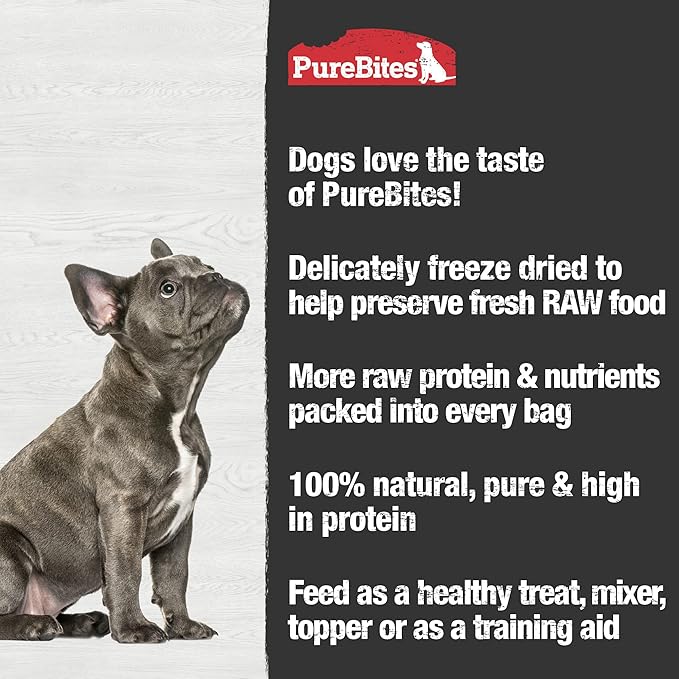 PureBites Chicken Freeze Dried Dog Treats, 1 Ingredient, Made in USA, 3oz