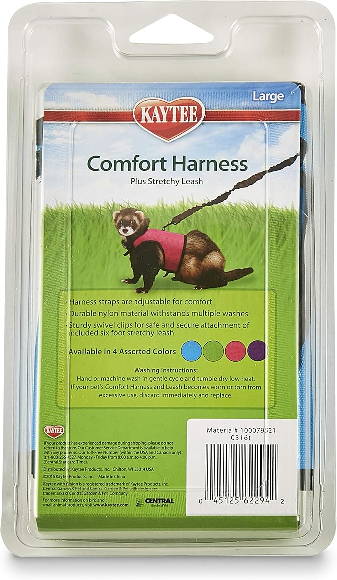 Kaytee Comfort Harness and Stretch Leash Large (Pack of 3)