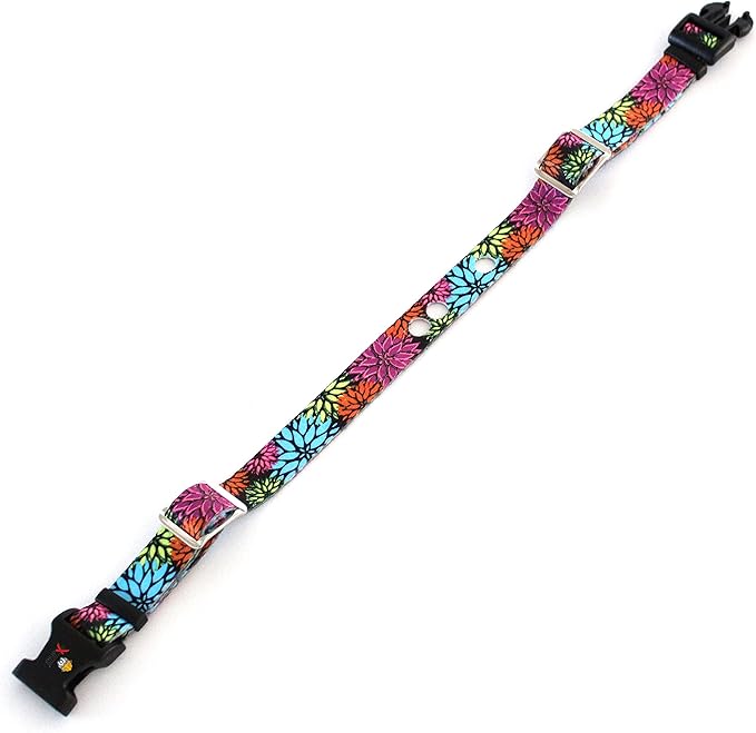 Extreme Dog Fence Replacement Containment and Training Collar Strap for Most Dog Fence Brands (Medium: 13" - 18" x 3/4", Flower Days)