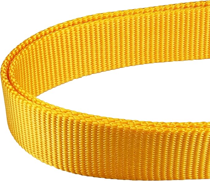 Mikivery Martingale Dog Collar Nylon Adjustable and Safety Training Colourful Comfortable Metal Buckle Pet Collars for Small Medium and Large Dogs(Yellow,M)