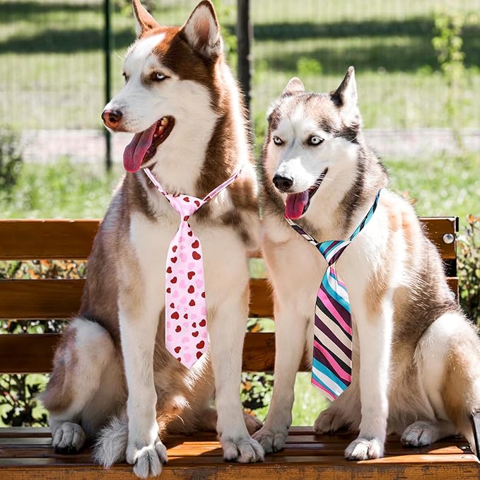 Segarty 30 PCS Dog Neckties, Adjustable Dog Ties Dog Neck Ties and Bows for Medium Large Dog Festival Formal Bulk Pet Bowties Collar Grooming Dogs Accessories Birthday Wedding Costumes Holiday
