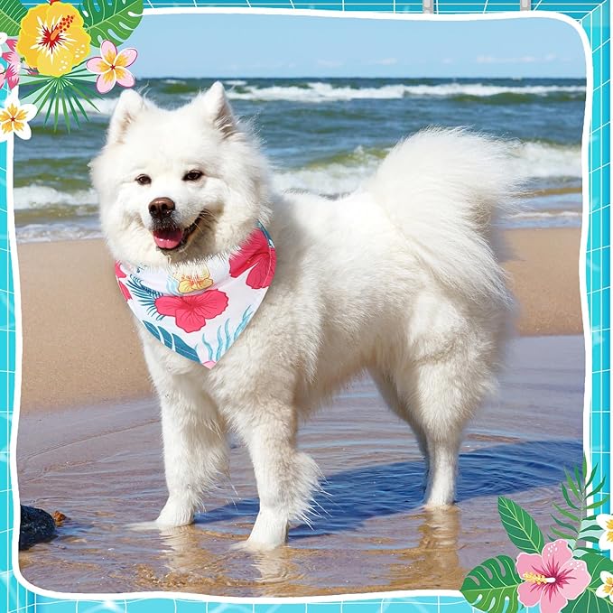 72 Pcs Dog Bandanas Bulk for Summer Adjustable Washable Pet Triangle Scarf Soft Kerchief Bib for Summer Holiday Pet Costume Accessories(Fruit)