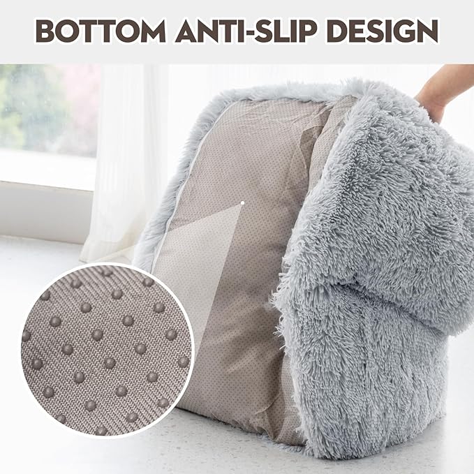 Mewoo Dog Couch, Small Dog Bed with Removable Washable Cover, Cute Cat Couch for Pets, Cat Beds for Indoor Cats with Anti-Slip Bottom (Grey)