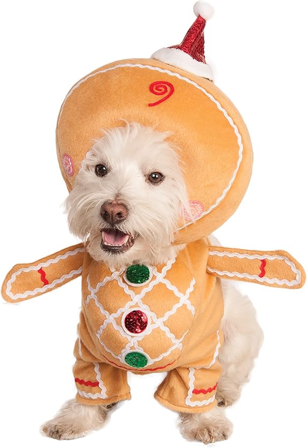 Rubie's Walking Gingerbread Man Pet Costume, Large, Brown