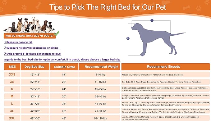 POCBLUE Deluxe Washable Dog Bed for Large Dogs Dog Crate Mat 36 Inch Comfy Fluffy Kennel Pad Anti-Slip for Dogs Up to 70 lbs, 36" x 23", Brown