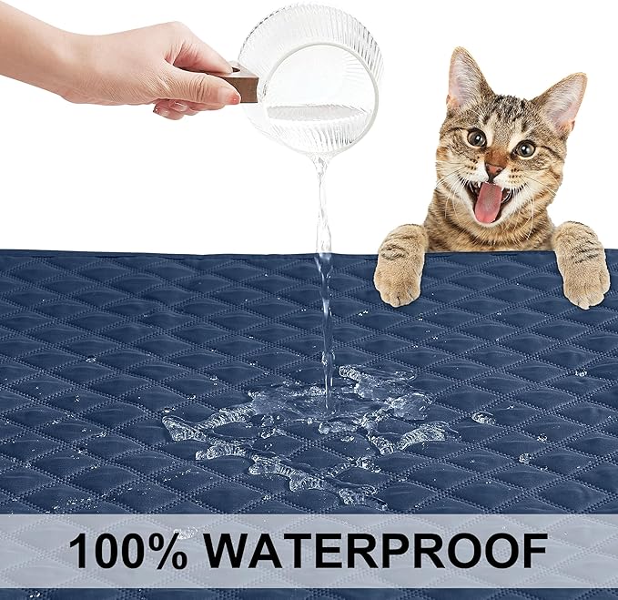 NICETOWN Couch Cover, Sofa Covers for Large Dogs, Pets Dog Furniture Cover Protector, Reversible and Water Resistant, 82" Wide x 82" Long, 1 Panel, Navy/Stone Blue