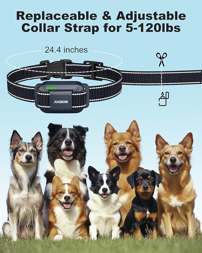 Jugbow Dog Shock Collar - 4200FT Dog Training Collar with Remote for 5-120lbs Small Medium Large Dogs, IPX8 Waterproof E Collar with 4 Training Modes, Security Lock, Rechargeable Shock Collar