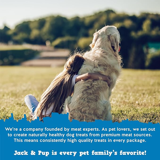 Jack&Pup Braided Beef Gullet Sticks for Dogs | 12" Beef Esophagus Dog Treats | Single Ingredient Beef Sticks for Dogs (5 Ct)