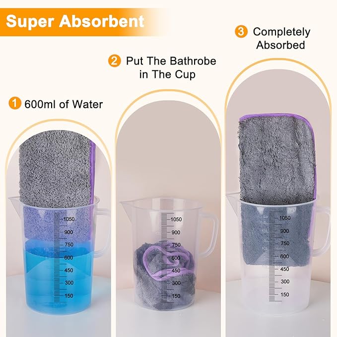 SUPER ABSORBENT DOG TOWELS FOR DRIYNG DOGS - Quick Dry Dog Bathrobe for Post-Bath Care - Soft Dog Towel, Adjustable for Warmth (S-XXL)