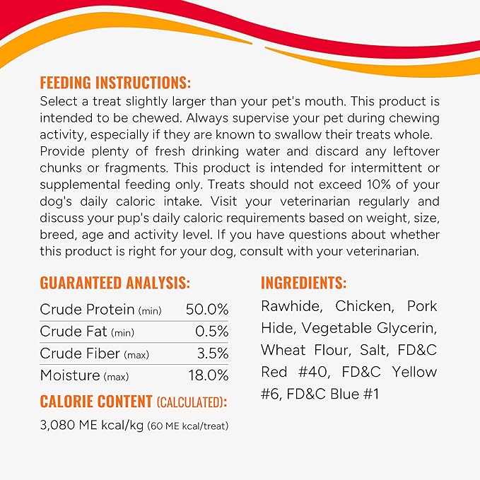 Good ‘n’ Fun Triple Flavor Ribs Chews for All Dogs, 8.4 Ounces, Treat Your Dog to Long-Lasting Chews Made with Beef Hide, Chicken and Pork Hide