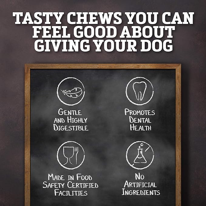 Rawhide-Free Dog Treats – Natural Jerky Twists Made with Grass-Fed Buffalo – Hickory Smoked Flavor High Protein Chews for Dogs – Healthy Rawhide Alternative – 40 Count
