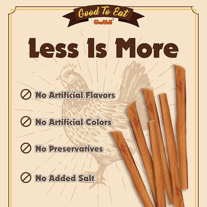 Gootoe Chicken Dog Treats – Chicken Sticks with Chicken Liver 1.5 lb – All Natural, Hypoallergenic & Grain-Free, Low Fat, Premium Training Chews, Healthy & Easily Digestible, Resealable Bag