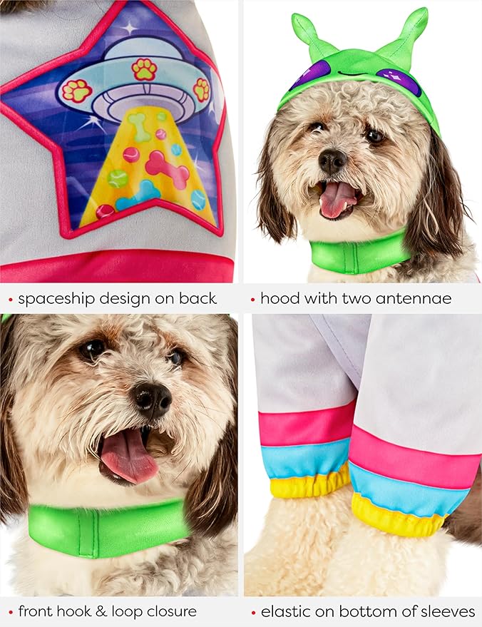 Rubies Alien Fun and Cute Pet Costume Jumpsuit and Hood for Themed Parties and Halloween, Medium