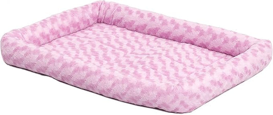 MidWest Homes for Pets Bolster Dog Bed 18L-Inch Pink Dog Bed or Cat Bed w/Comfortable Bolster | Ideal for Toy Dog Breeds & Fits an 18-Inch Dog Crate | Easy Maintenance Machine Wash & Dry