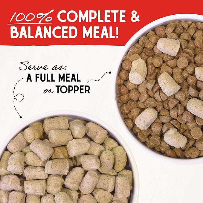 Stella & Chewy's Freeze-Dried Raw Surf & Turf Meal Mixers - Dog Food Topper and Mixer - Made with 95% Grass-Fed Beef & Wild-Caught Salmon - Perfect for Picky Eaters - Grain-Free - 8 oz