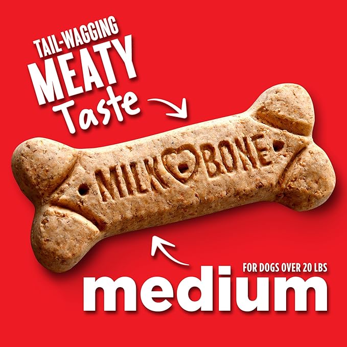 Milk-Bone Original Dog Treats Biscuits for Medium Dogs, 24 Ounces (Packaging May Vary)