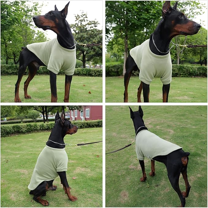 Lovelonglong Sweatshirt Cold Weather Pullover Autumn and Winter T-Shirts for Small Medium Large Size Dogs Grass-Green XL
